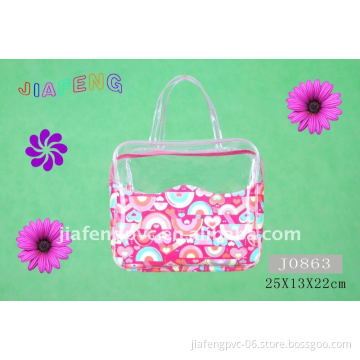 Pattern Coated and Fashionable PVC Handbag with Zipper